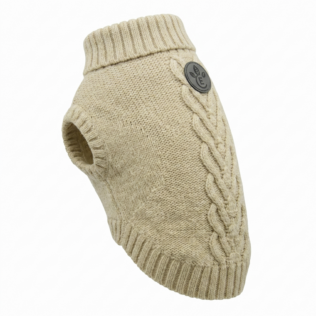 Croci Homy Celtic Hundepullover Warm & Stilvoll mit Leinenführung | Creme 25cm