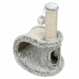 Trixie Junior Kratzbaum Harvey Kitten mit Massagebürste Jute & Plüsch | Weiß/Schwarz 43cm
