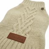 Croci Homy Celtic Hundepullover Warm & Stilvoll mit Leinenführung | Creme 25cm