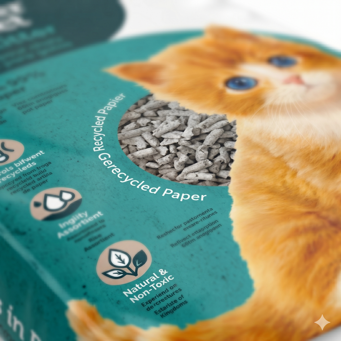 BreederCelect Recycelte Katzenstreu Recyceltes Papier 30L