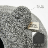 Rosewood 40 Winks Katzenbett Iglu Teddy Plüsch mit Rutschfester Unterseite | Grau 38x38x40cm