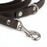 Sazzz Fearless Vintage Hundeleine Hochwertiges Leder | Braun 147x1,5cm