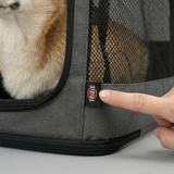 Trixie Transporttasche Faltbar Polyester Box Hund & Katze mit Tragetasche | Grau 55x65x80cm