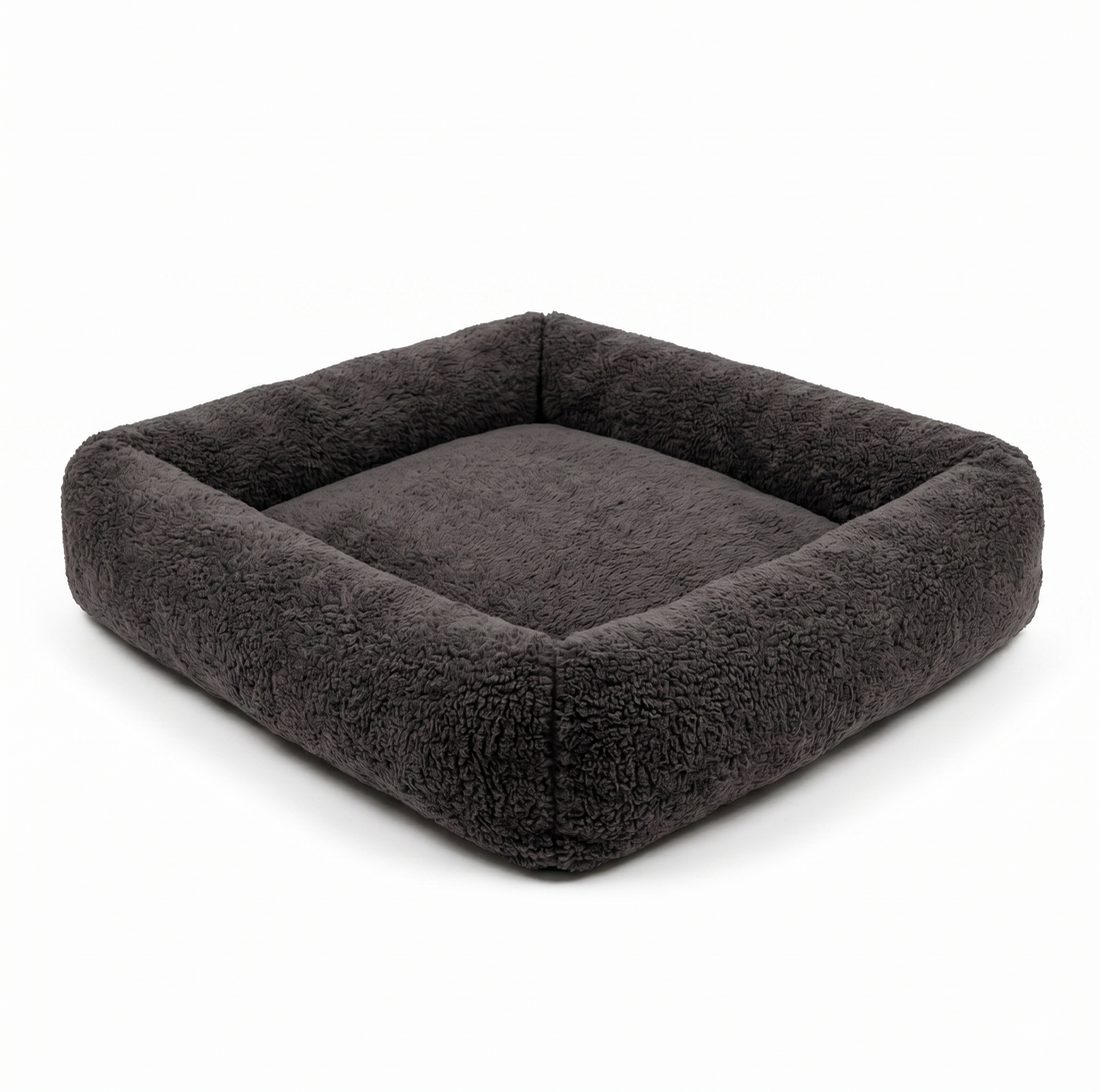 Bia Bed Fleece-Bezug Matratze Liegebett Anthrazit/Grau | 73x50cm
