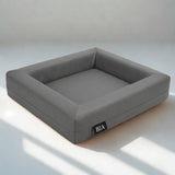Bia Bed Hundebett Original Polyether Orthopädisch mit Erhöhtem Rand | Grau 60x50x12,5cm