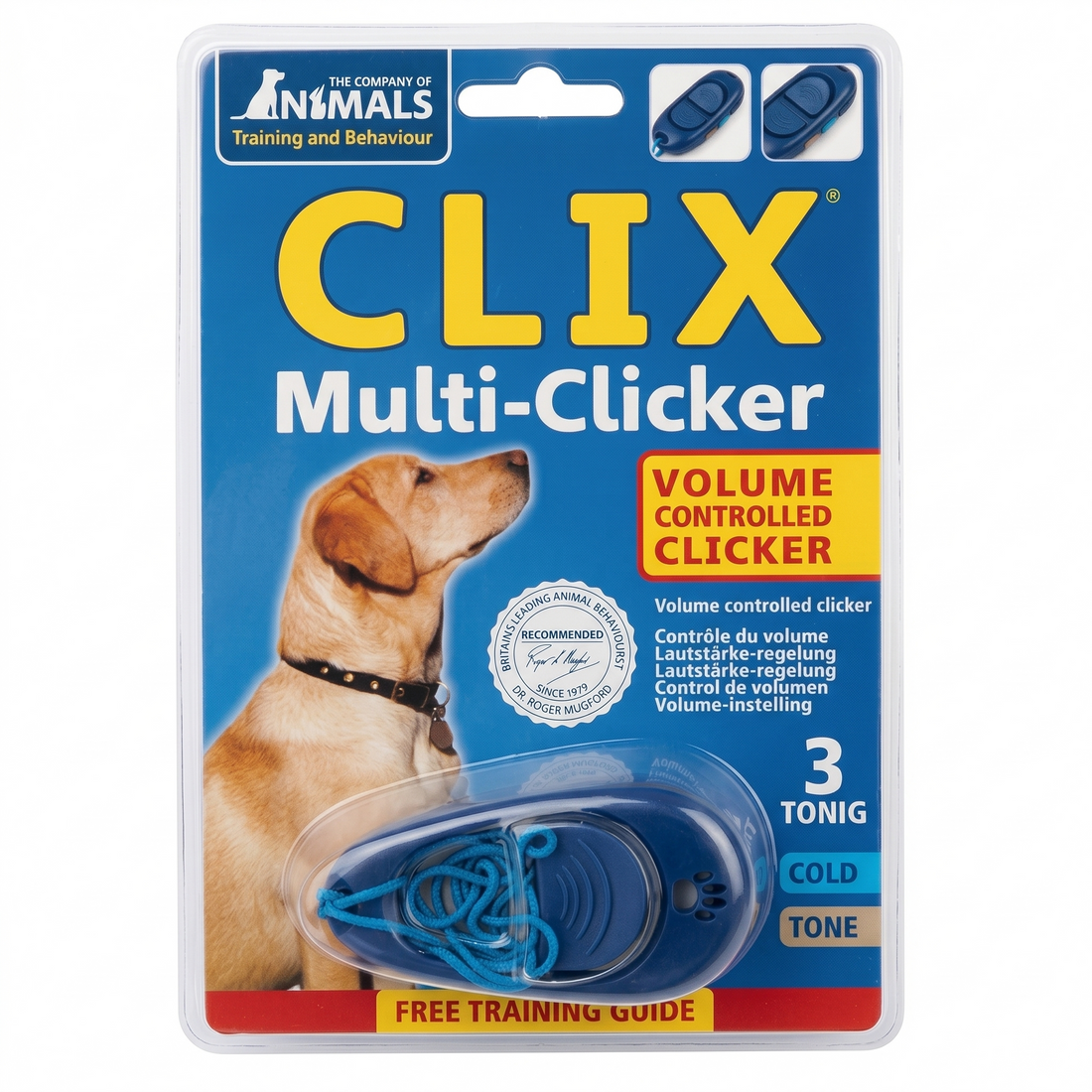 Clix Multi-Clicker 3-Tönig Hundetraining | Blau