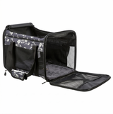 Trixie Adrina Draagtas met Print Hond & Kat tot 7kg | Bruin 42x26x27cm