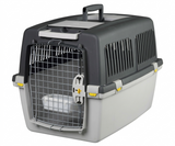 Trixie Transportbox Gulliver 4 IATA Transportbox Hund mit Griff | Hellgrau/Dunkelgrau 72x52x51cm