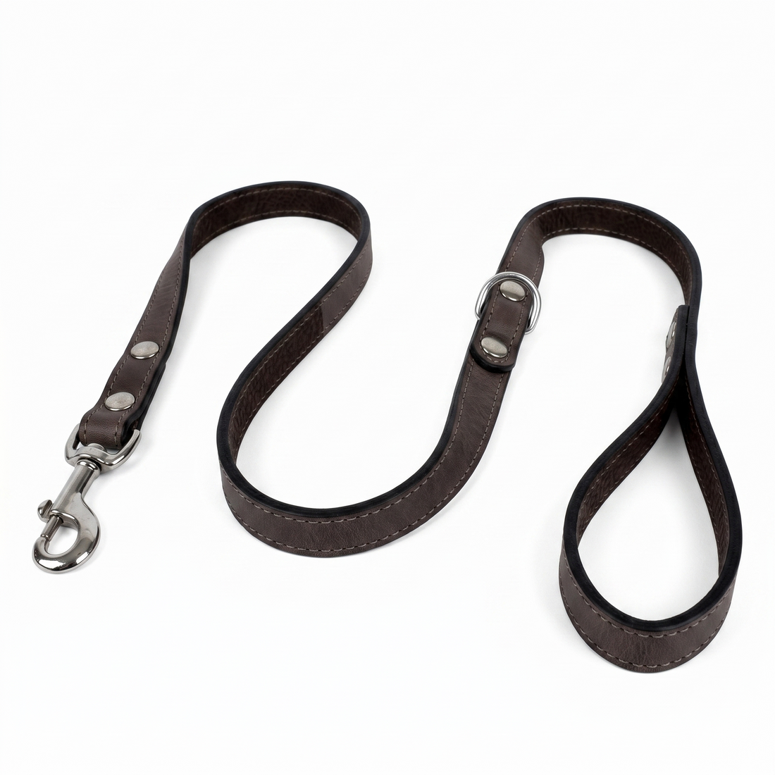 Sazzz Fearless Vintage Hundeleine Hochwertiges Leder | Braun 147x1,5cm