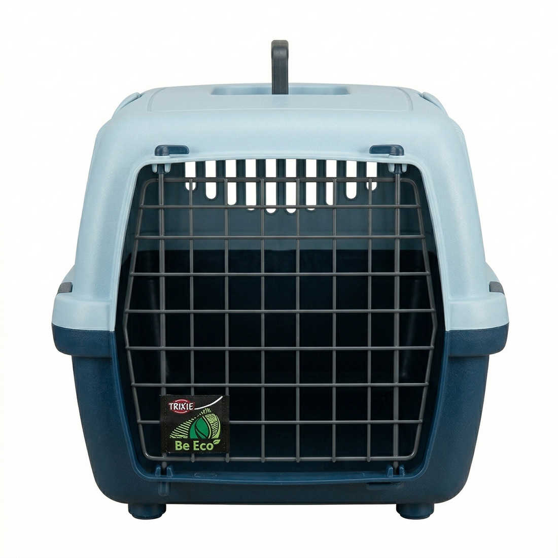 Trixie Transportbox Capri Open Top Hund & Katze mit Gitter | Dunkelblau/Hellblau 61x40x38cm
