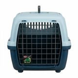 Trixie Transportbox Capri Open Top Hund & Katze mit Gitter | Dunkelblau/Hellblau 61x40x38cm