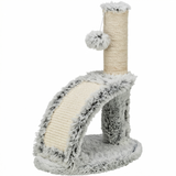 Trixie Junior Kratzbaum Harvey Kitten mit Massagebürste Jute & Plüsch | Weiß/Schwarz 43cm