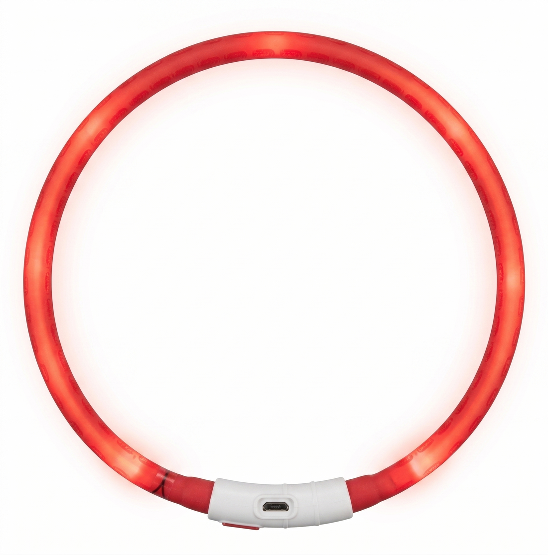 Trixie Flash Light Leuchthalsband USB-aufladbar Spritzwassergeschützt | Rot 70x1cm