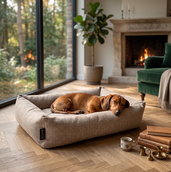 Baazis Hondenmand Comfort met Opstaande Randen Kleine Honden | Beige 62x49x15cm