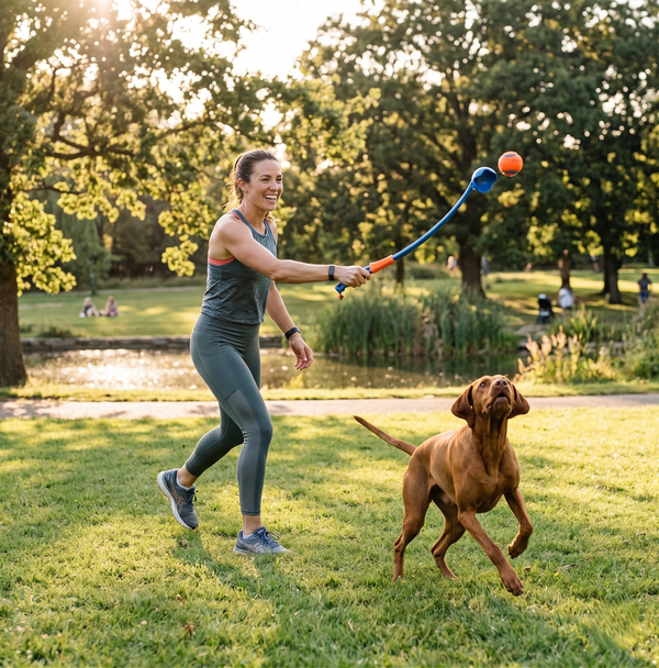 Chuckit Fetch & Fold Opvouwbare Werpstok met Bal Hond | 63cm