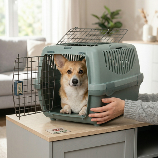 Trixie Be Eco Vervoersbox Capri Gerecycled Kunststof Hond | Antraciet/Grijs-Groen 48x32x31cm