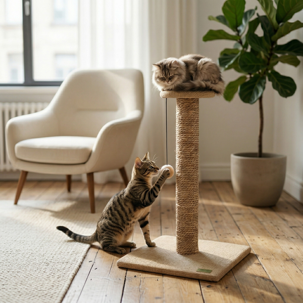 Ebi Natural Harmony Krabpaal Waterhyacint & Sisal met Pluche Ligvlak