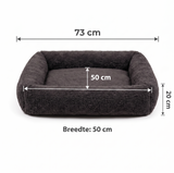 Bia Bed Fleece-Bezug Matratze Liegebett Anthrazit/Grau | 73x50cm