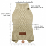 Croci Homy Celtic Hundepullover Warm & Stilvoll mit Leinenführung | Creme 25cm