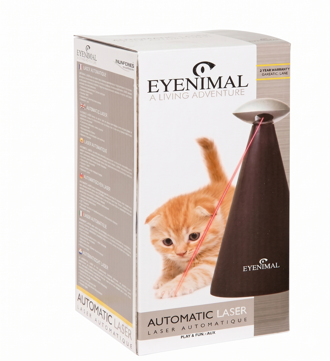 Eyenimal Automatischer Laser Interaktives Spielzeug Katze & Hund mit Timer | 10x10x20cm