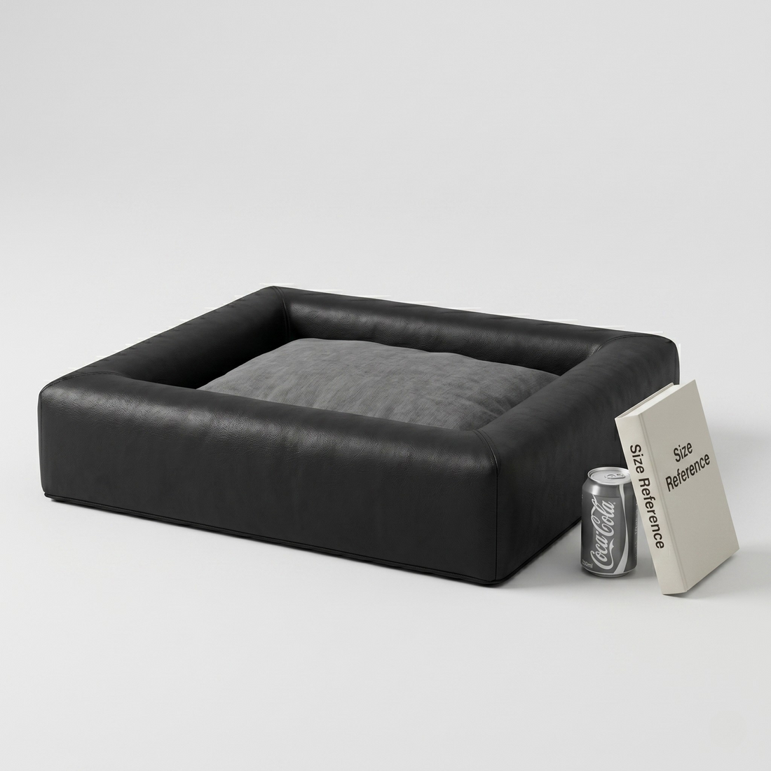 Bia Bed Hundebett Orthopädisch Druckentlastend für Gelenke | Schwarz 60x50x12,5cm