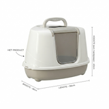 Moderna Jumbo Ecke Katzentoilette mit Klapptür & Filter | Beige