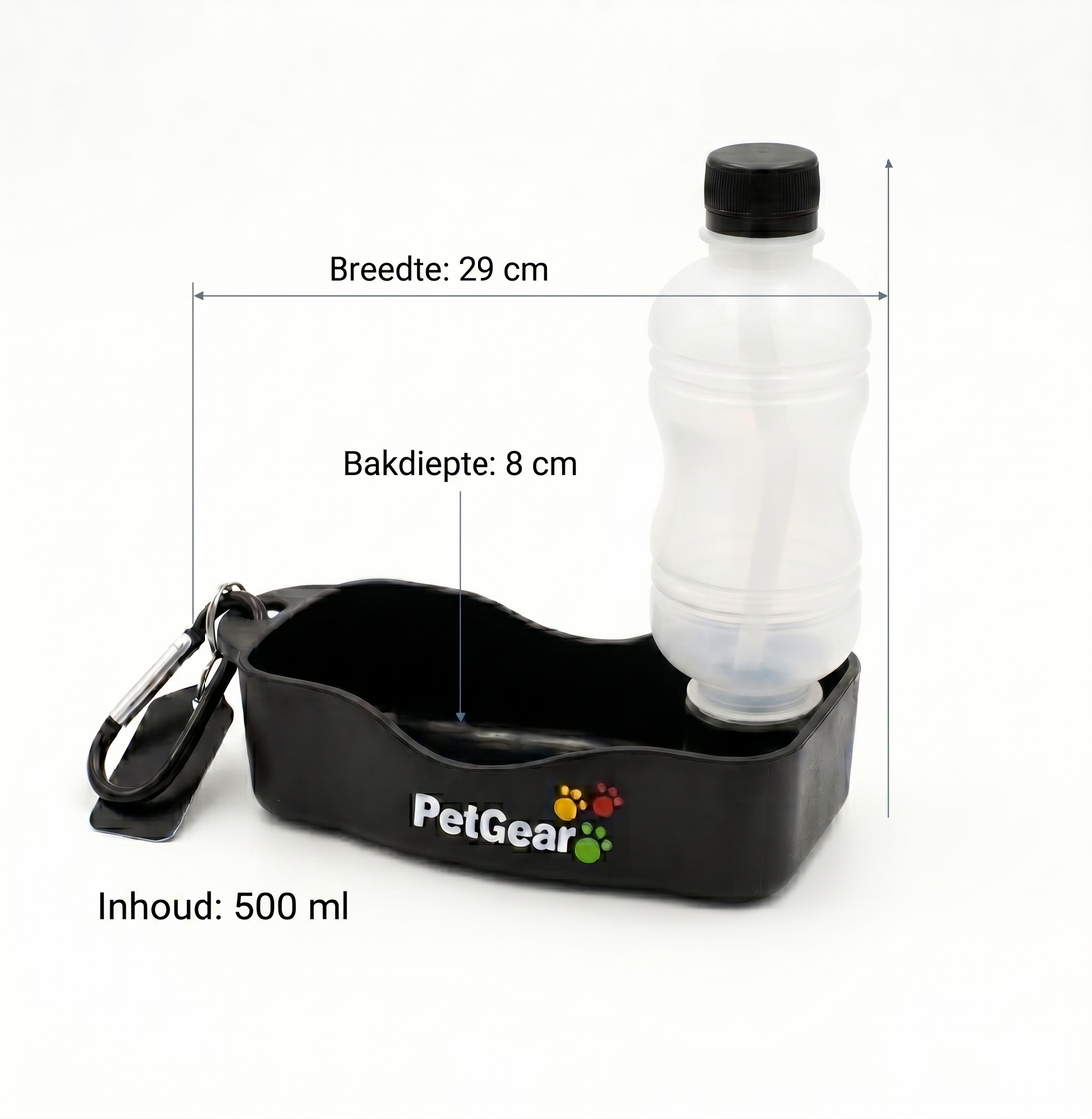 Petgear Travel Trinkflasche Wassernapf für Hunde Unterwegs | 500ml