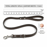 Sazzz Fearless Vintage Hundeleine Hochwertiges Leder | Braun 147x1,5cm