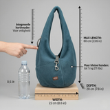 Trixie Buikdrager Sling Hondentas Kleine Honden met Korthouder | Blauw/Grijs 22x20x60cm