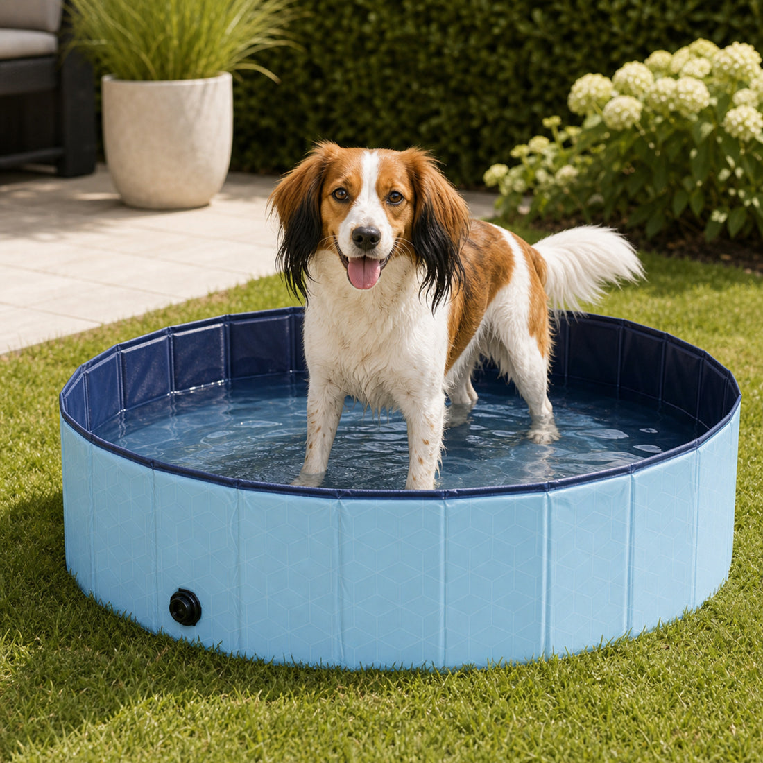 EasyPets Honden Zwembad 120 cm voor verkoeling in de tuin