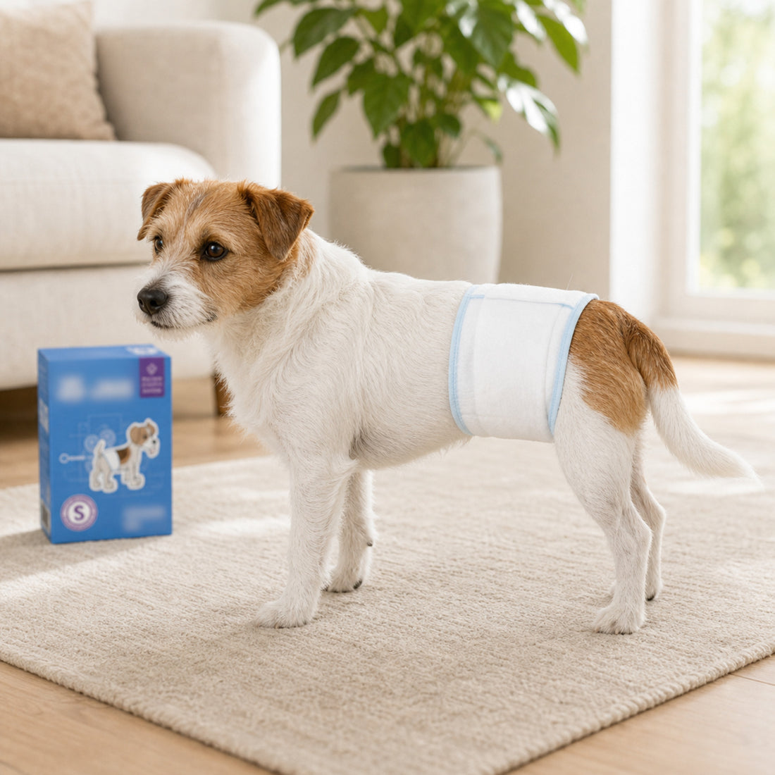 EasyPets hondenluier reu wrap in gebruik